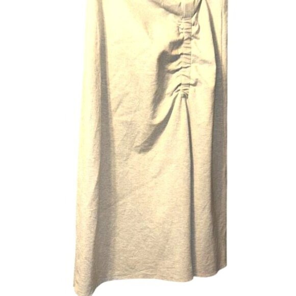 Tibi Gray Ruched Pencil Skirt With Back Zipper Womens Size 12 Polyester Blend - Picture 1 of 7